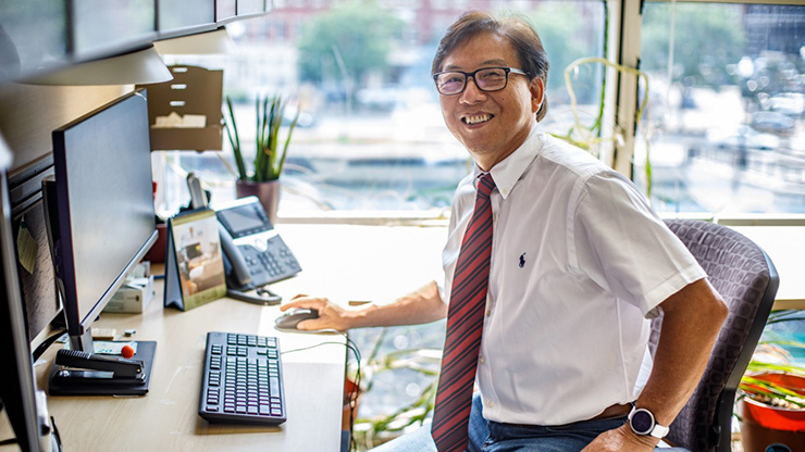 professor at computer