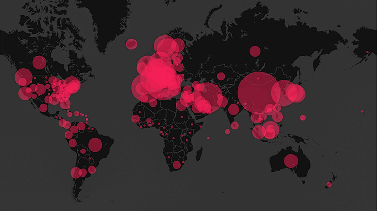 pandemic tracking map