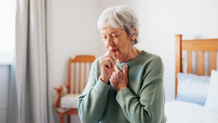 coughing lady