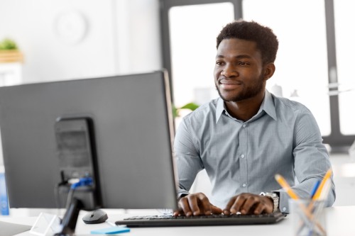 Person working on computer