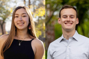 Side by side smiling headshots of Campbell Loi and Graham Huntington.