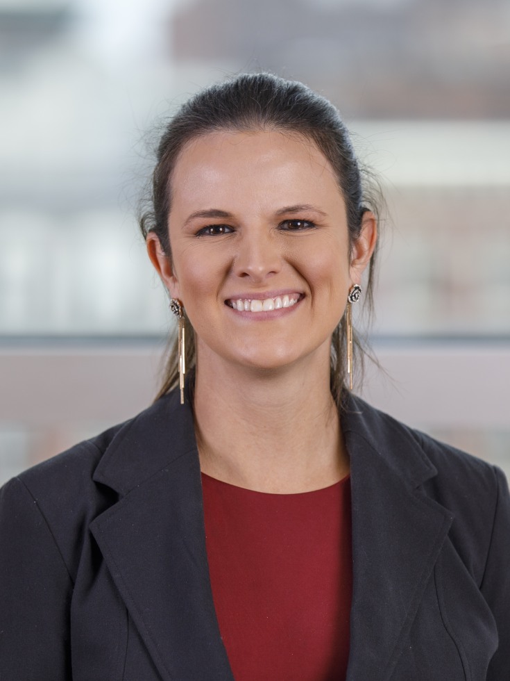 Woman smiles at camera