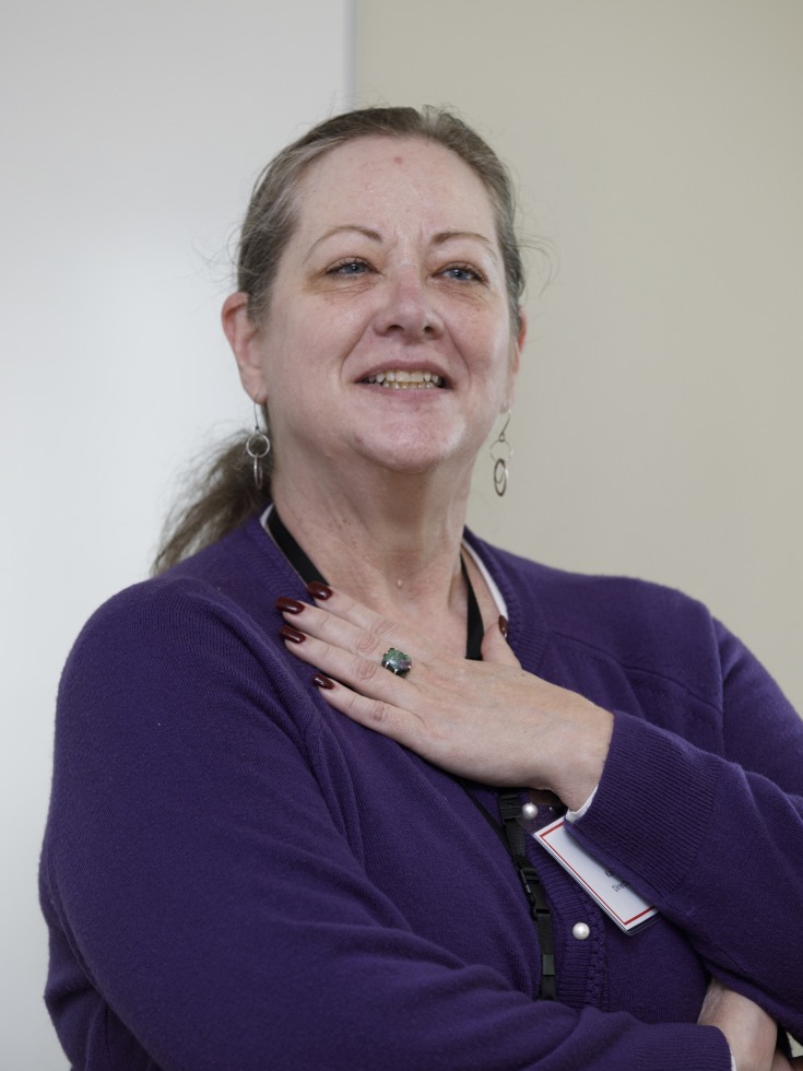 woman smiling