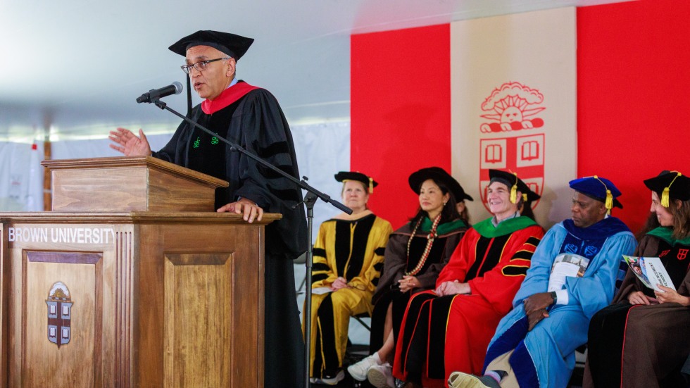 Jha at commencement